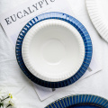 Kiln Change ceramic plates sets dinnerware tableware Porcelain Dinner Set Blue And White Tableware Japanese Style Stoneware