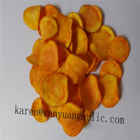Natural fresh crop carrot chips