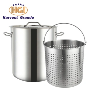 ARC Advanced Royal Champion 20-Quart Stainless Steel Tamale Pot and Basket  in the Cooking Pots department at