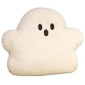 Cute White Ghost Pillow - Custom Plush Home Decoration Halloween Throw Pillow