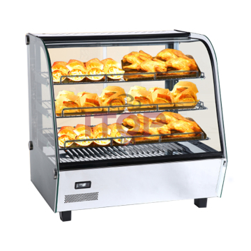 Professional Heated Glass Display Cabinet for Fast Food Warming and Restaurant Counter Top
