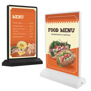A4 A5 Rechargeable LED Light Box: Slim, Table Stand Menu Display for Restaurants