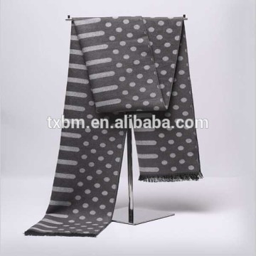 wholesales The new winter solid color jacquard brushed silk scarves for men