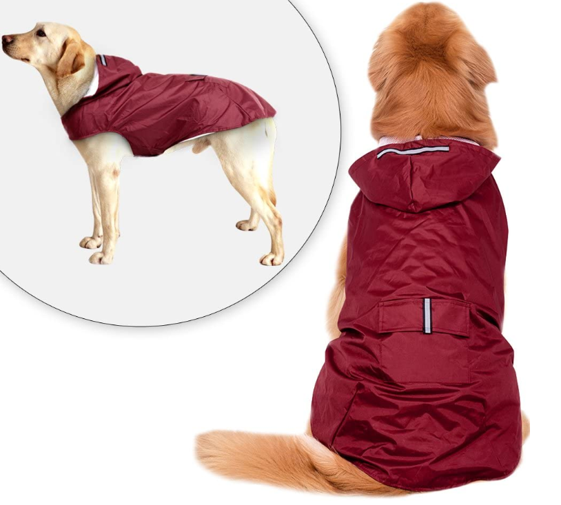 Reflective Large Dog Raincoat