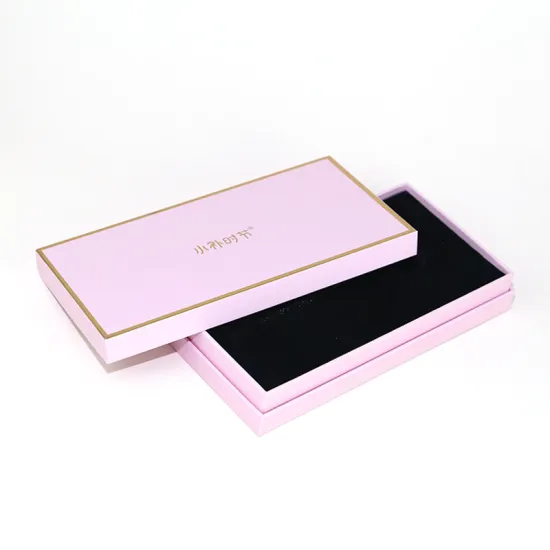 Rigid Hard Case Pink Removable Lid Paper Box