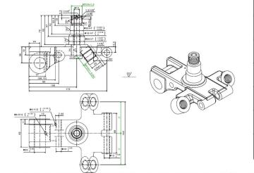 forklift front axle steering knuckle