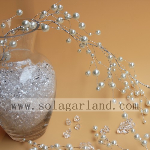 Artificial Pearl Beaded Tree Branches Spray For Centerpieces