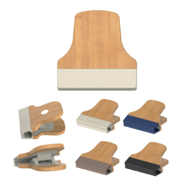 Eco-friendly Custom Magnet Paper Clips with Bamboo Clip and Logo for Office Promotion Gifts