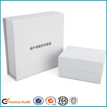 High End Skincare Packaging Box with Flocking