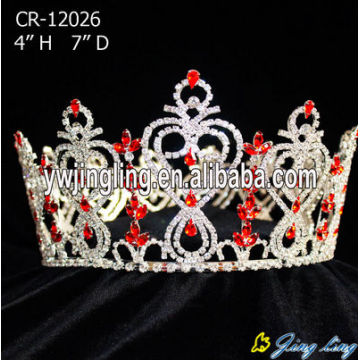 Concurso Custom Rhinestone rojo redondo coronas