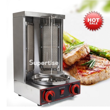 2 Burners Gas Shawarma Doner Kebab Machine for Restaurant Kitchen Equipment