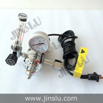CO2 Pressure Regulator Gas Heater CGA 320 M12x1 with FLow Meter MIG MAG Welding Gauge