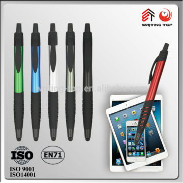 Comfortable holding touch ball pen with rubber