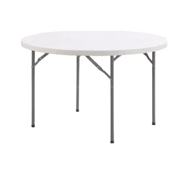 Portable 4ft Metal-Legged Plastic Round Folding Table and Chairs for Catering Events