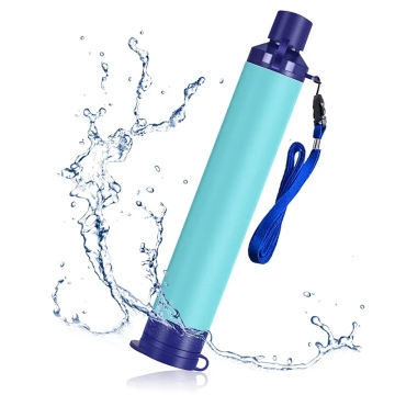 Portable Straw Water Filter for Emergency Survival and Outdoor Preparedness