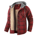 Men's Casual Plaid Hooded Jacket