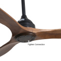 Modern silent wooden ceiling fan with remote