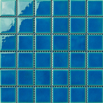 Mosaico de porcelana escuro verde piscina