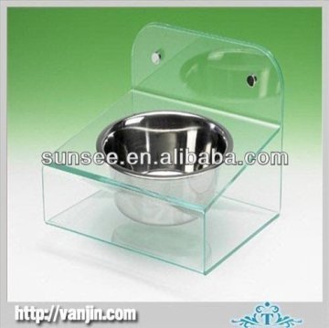 Elegant wall mounted acrylic pet bowl for dogs and cats manufacturer on sale PB-001