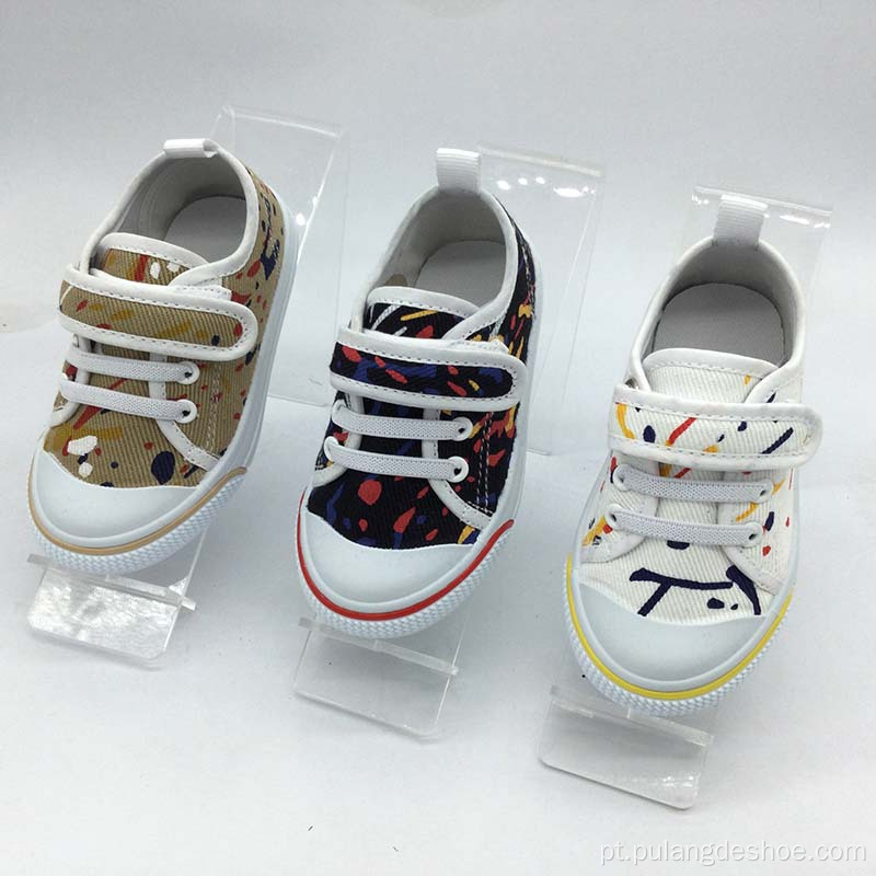 Sapato bebê menino menina nova impressão de sapato de lona