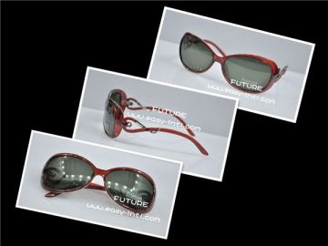 Red Women Polarized Plastic Sunglasses