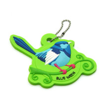 Cute Bird Shape PVC Keychain for Women