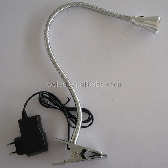 3W Flexible Swing Arm Clip-on LED Table Light Reading Lamp