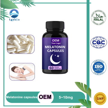 Suppléments de marque privée OEM Capsules de mélatonine 5mg