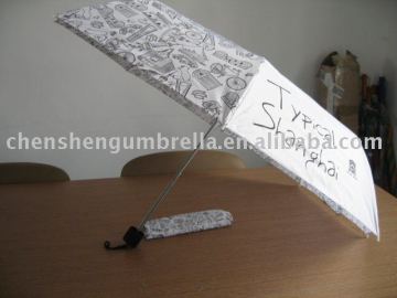 foldable map design umbrella