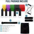 11Pcs Fitness Resistance Tube band With Handles set