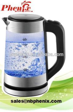 1.7L NEW DESIGN BOROSILLICATE GLASS ELECTRIC KETTLE