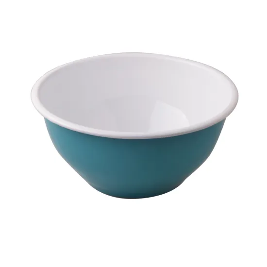 Enameled Footed Bowl