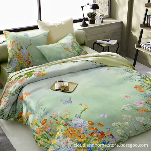 Cloudland Cotton Linen Duvet Cover Set - Queen Bedding Sets 3 Pieces