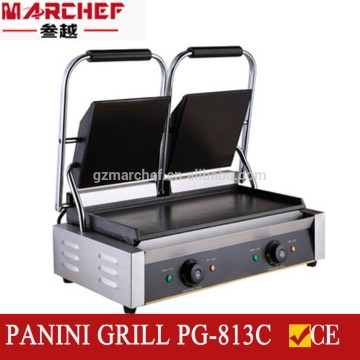 PG-813Cスムーズトップアンドボトムホットプレートコマーシャルサンドイッチメーカー/パニーニメーカー/ブラジルグリル