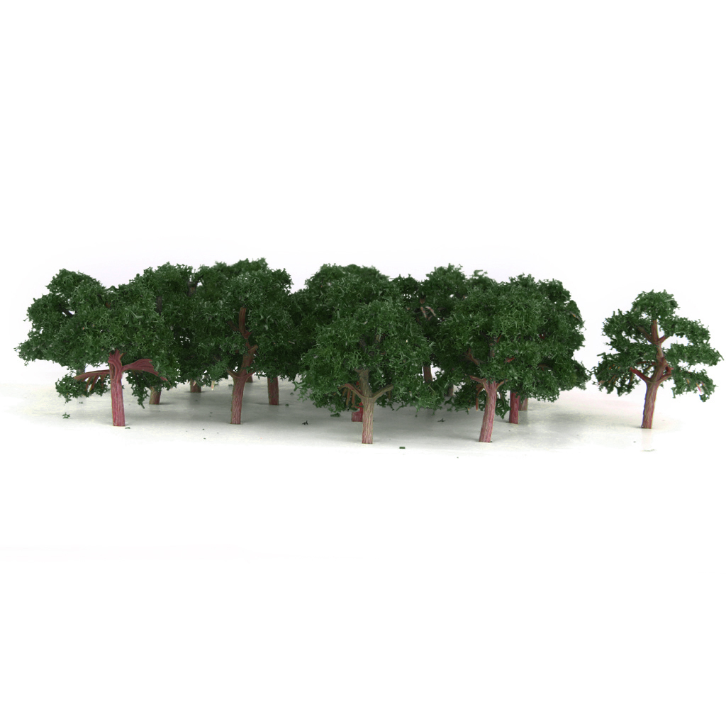 25pcs Model Tree 4cm Green Train Railroad Architecture Diorama Z Scale for DIY Crafts or Building Models