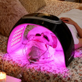 Máscara profesional de terapia de luz LED de 7 colores con spray hidratante, función UV, terapia de calor y EMS