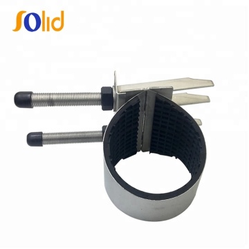 Morsetti di riparazione in acciaio inossidabile con gomito in PVC