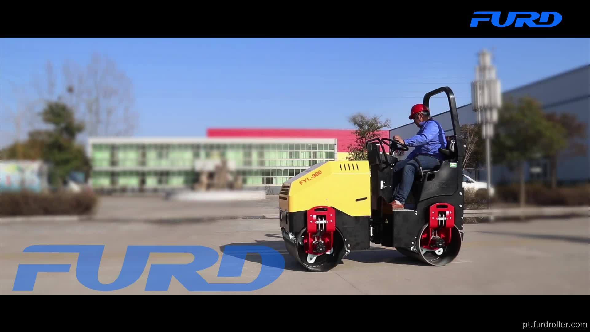 Rolo compactador vibratório para pavimentação de estradas (FYL-900)