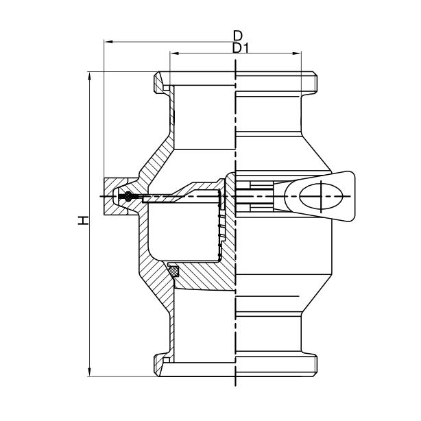 DIN Sanitary Hygienic Non-Return Valves Male Ends