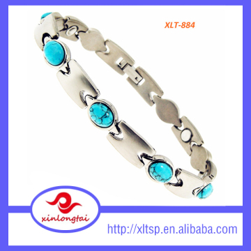 stainless steel natural stone bead bracelet