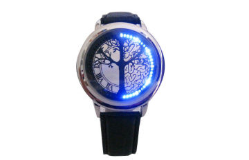 Leather Bracelet Touch Screen Led Watch Oem Unisex Water Resistant Watch For Men