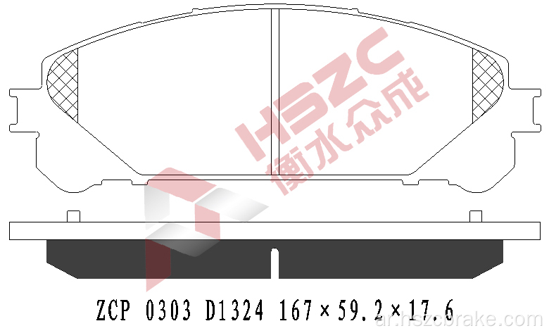 FMSI D1324 CERAMIC BRAKE PAD TO TOYOTA