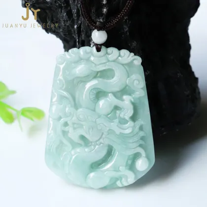 Wholesale Natural Burma Dragon Jade Pendant Necklaces: Handcarved Jadeite Charms
