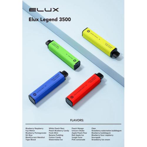 Elux Legend 3500 Cartridge Vaporizer Pen 22 saveurs