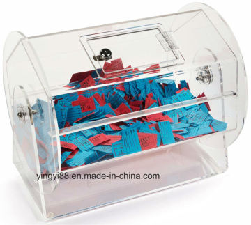 New Acrylic Raffle Drum with Locking Door
