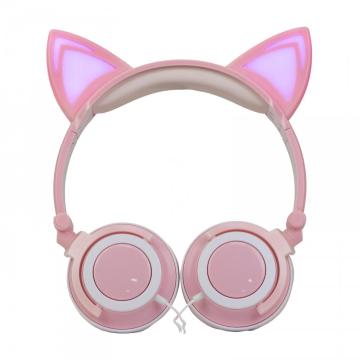 Birthday Gift Cat-Ear Children Headphones With LED Light