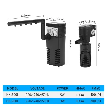 Aquarium Filter Pump and Sponge for Sump and Overflow Systems