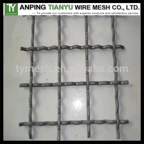 Crimped mesh for cola mine filter
