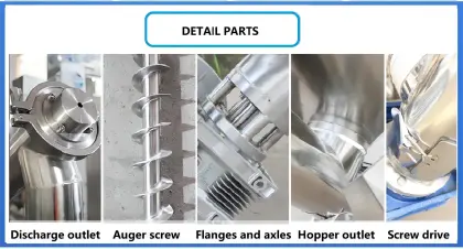 Heated Mini Slurry ZEDA Grain Green Coffee Inclined Spiral Screw Auger Feeder Conveyor Machine with Hopper for Powder Sale