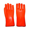 Fluoreszierende Anti-Kalt-PVC-beschichtete Handschuhe sandiges Finish 12 &quot;